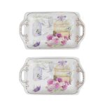 White Premium Ceramic Serving Tray Round Shape Pack Of 2