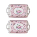 White Premium Ceramic Serving Tray Round Shape Pack Of 2