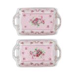 White Premium Ceramic Serving Tray Round Shape Pack Of 2