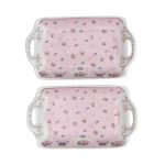 White Premium Ceramic Serving Tray Round Shape Pack Of 2