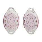 White Premium Ceramic Serving Tray Oval Shape Pack Of 2