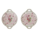 White Premium Ceramic Serving Tray Round Shape Pack Of 2