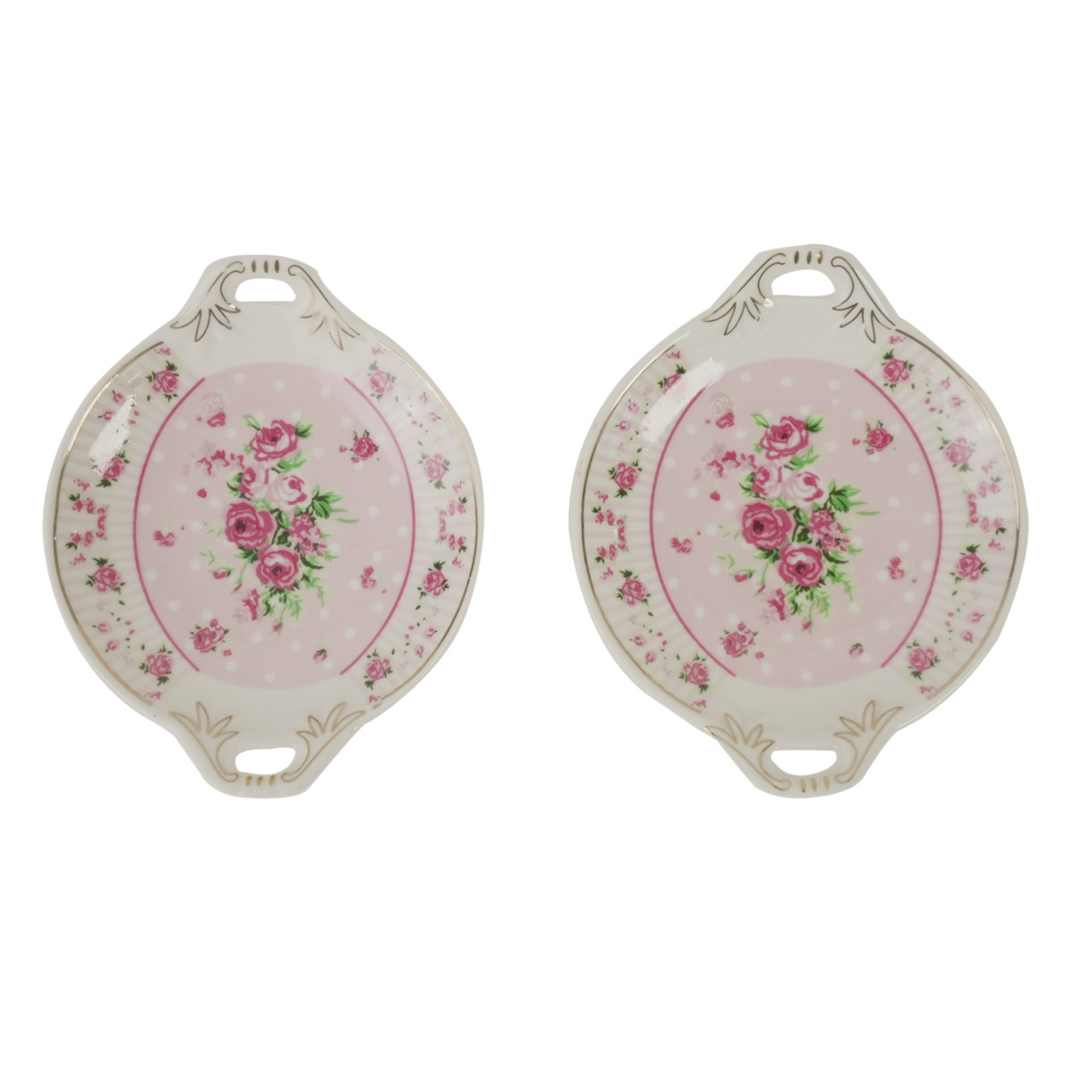 10_1 White Premium Ceramic Serving Tray Round Shape Pack Of 2 - Image 1