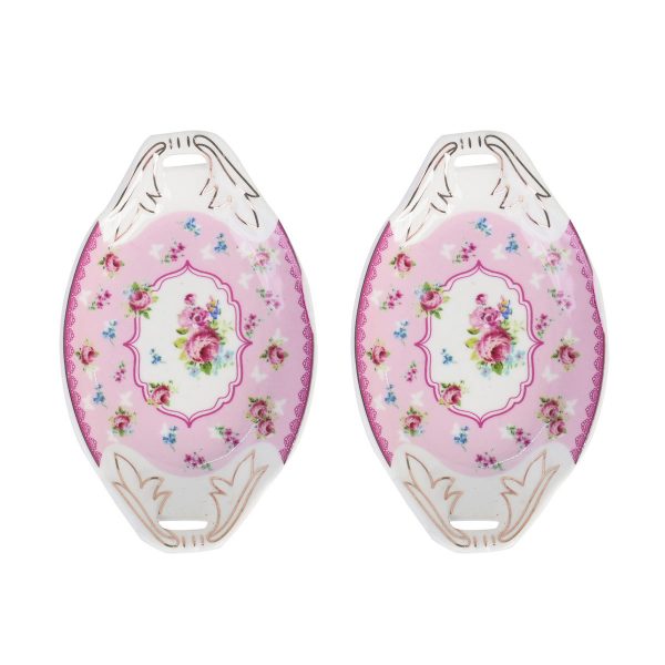 White Premium Ceramic Serving Tray Oval Shape Pack Of 2