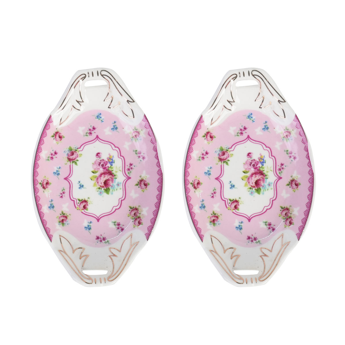 10_2 White Premium Ceramic Serving Tray Oval Shape Pack Of 2 - Image 1