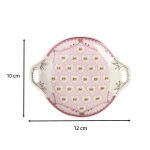 White Premium Ceramic Serving Tray Round Shape Pack Of 2 - Image 2