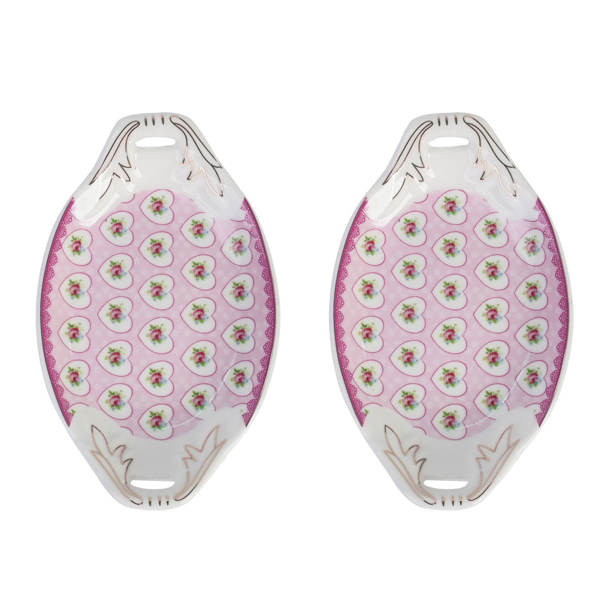 20_2 White Premium Ceramic Serving Tray Oval Shape Pack Of 2 - Image 1