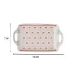 White Premium Ceramic Serving Tray Round Shape Pack Of 2 - Image 3