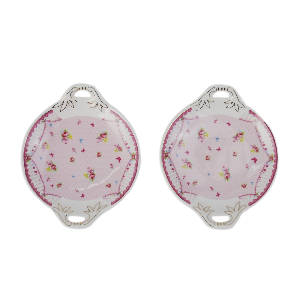 3 White Premium Ceramic Serving Tray Round Shape Pack Of 2 - Image 1