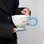Ceramic Colorful Cup YX-702B Blue