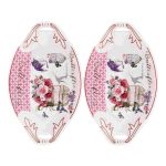 White Premium Ceramic Serving Tray Oval Shape Pack Of 2