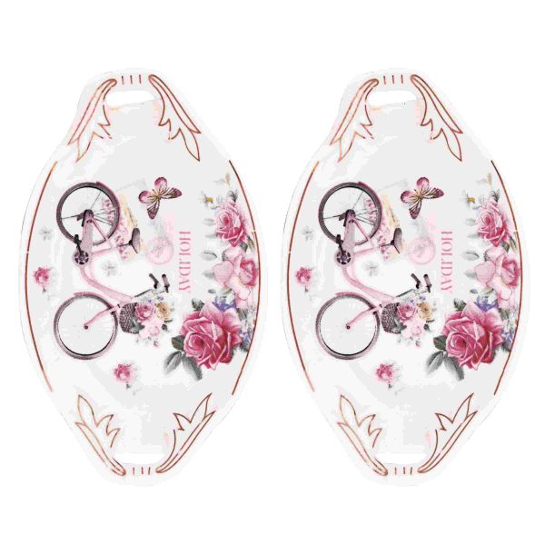 White Premium Ceramic Serving Tray Oval Shape Pack Of 2
