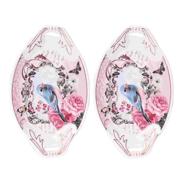 White Premium Ceramic Serving Tray Oval Shape Pack Of 2