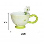 Ceramic Colorful Cup YX-702B Green - Image 2