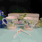 Tropical Garden Bloom Ceramic Mug With spoon Set Of 2 - Image 3