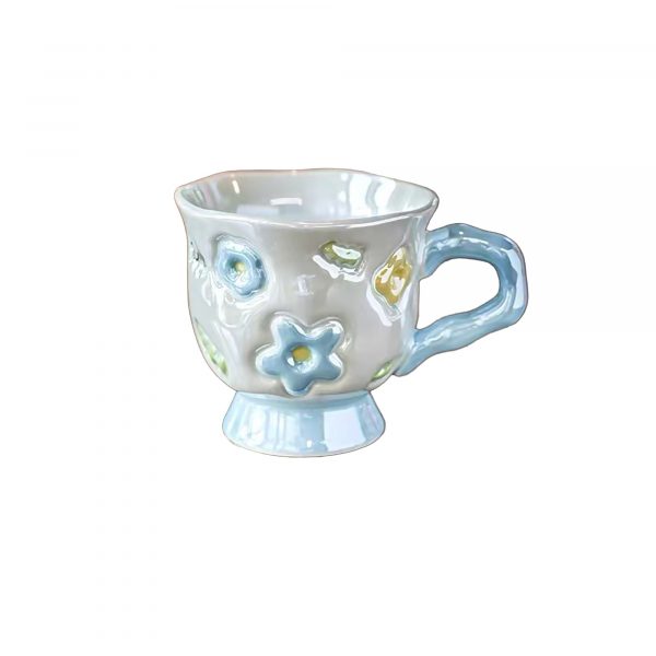 Ceramic Tulip Cup CY-543 Blue