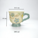 Ceramic Tulip Cup CY-543 Blue - Image 4