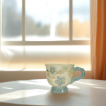 Ceramic Tulip Cup CY-543 Blue - Image 2