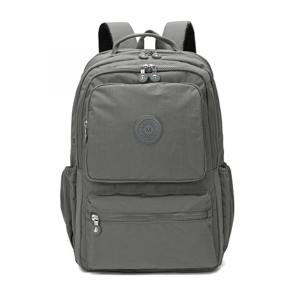 Mindesa High Quality Men And Women Large Capacity Lightweight Nylon Best Fashion Leisure Laptop Backpack School Bag 8766 DARK GREY