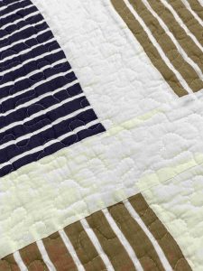 Classy Contemporary Patterned Checkered Green Quilted Chair Cover/ Sujni - Image 3