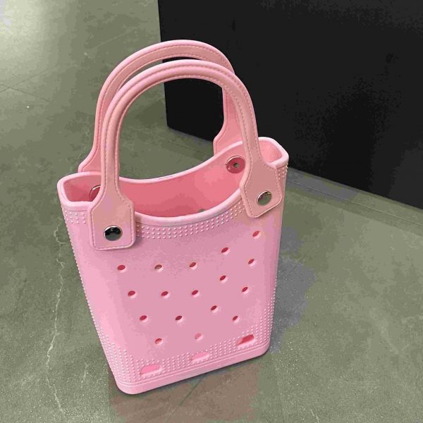 Waterproof Silicone Tote Bag Lightweight & Washable 009 ( Light Pink )