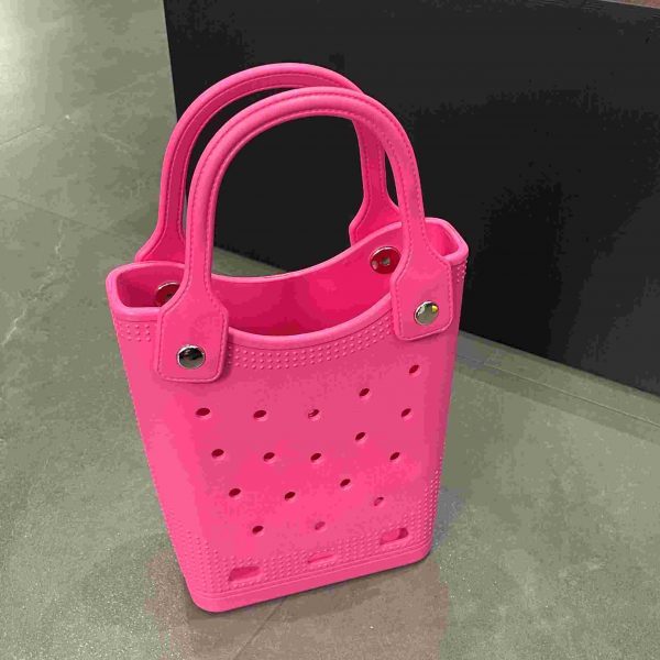 Waterproof Silicone Tote Bag Lightweight & Washable 009 ( Dark Pink )