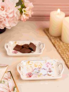 White Premium Ceramic Serving Tray Rectangle Shape Pack Of 2 - Image 3