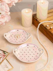 White Premium Ceramic Serving Tray Round Shape Pack Of 2 - Image 5