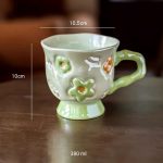 Ceramic Tulip Cup CY-543 Green - Image 5