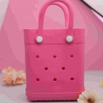 Waterproof Silicone Tote Bag Lightweight & Washable 004 ( Dark Pink )