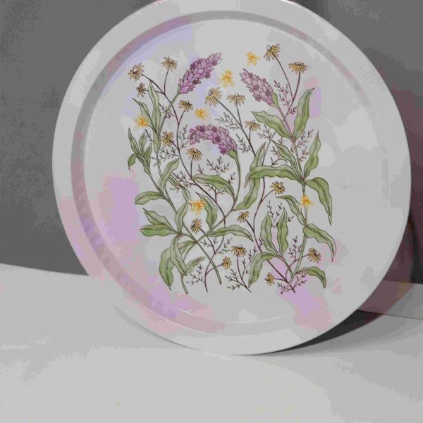 Floral Fantasy Round Serving Tray pack of 4