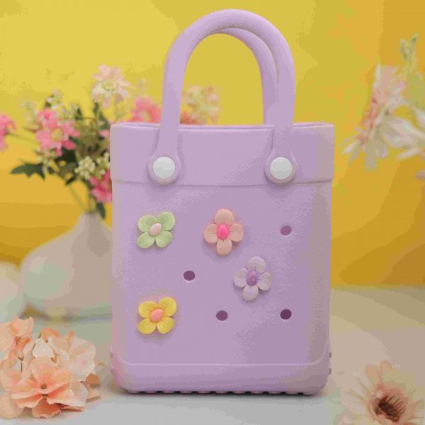 Waterproof Silicone Tote Bag Lightweight & Washable 004 ( Purple )