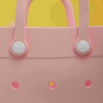 Waterproof Silicone Tote Bag Lightweight & Washable 004 ( Light Pink ) - Image 2