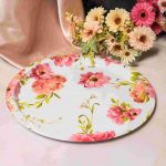 Floral Fantasy Round Serving Tray pack of 4 - Image 6