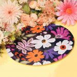 Floral Fantasy Round Serving Tray pack of 4 - Image 5