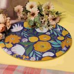 Floral Fantasy Round Serving Tray pack of 4 - Image 4