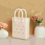 Waterproof Silicone Tote Bag Lightweight & Washable 004 ( White )
