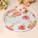 Floral Fantasy Round Serving Tray pack of 4 - Image 2