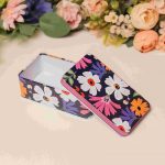 Floral Print Mini Rectangle Tin Box ( Pack Of 5 ) - Image 5
