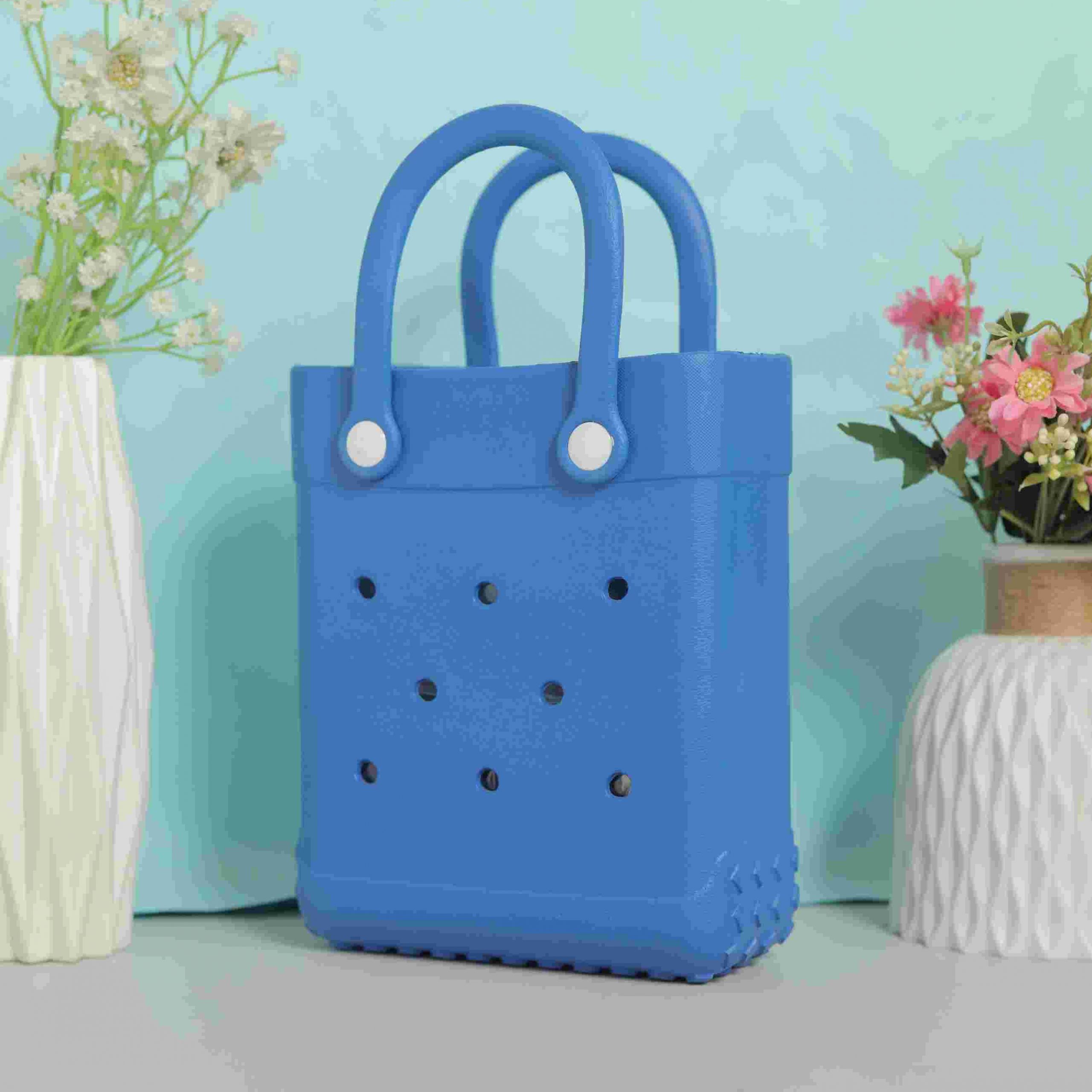 RAJ_1285 Waterproof Silicone Tote Bag Lightweight & Washable 004 ( Blue ) - Image 1