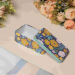 Floral Print Mini Rectangle Tin Box ( Pack Of 5 ) - Image 3