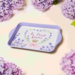 Lavender-Themed Mini Metal Tray Vintage Collection ( Pack Of 6 ) - Image 4