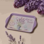Lavender-Themed Mini Metal Tray Vintage Collection ( Pack Of 6 ) - Image 6