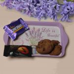 Lavender-Themed Mini Metal Tray Vintage Collection ( Pack Of 6 ) - Image 2
