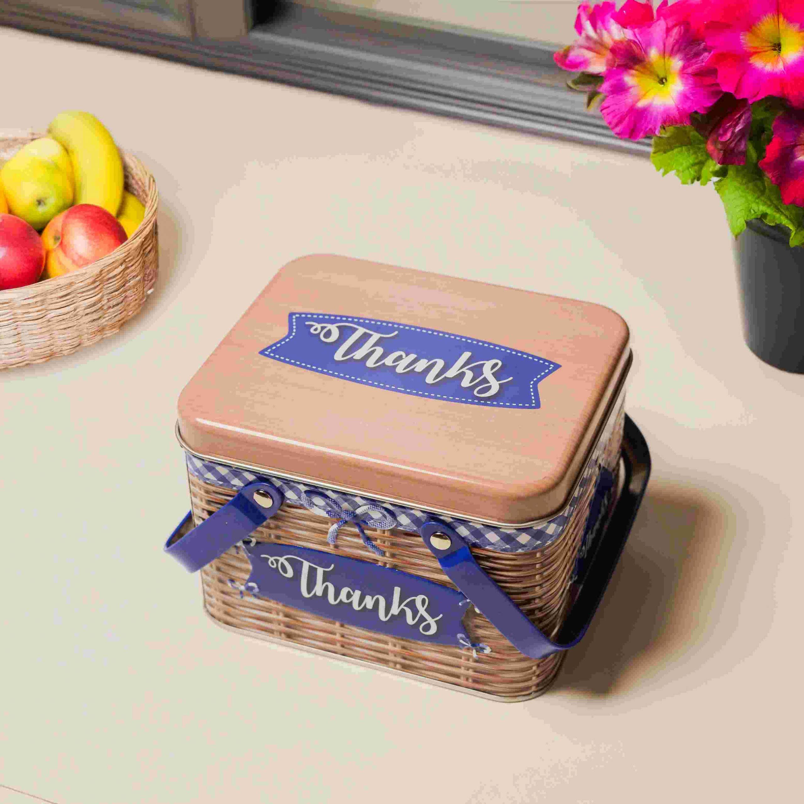 RAJ_1441 Thank You Gift Tin Box Blue - Image 1