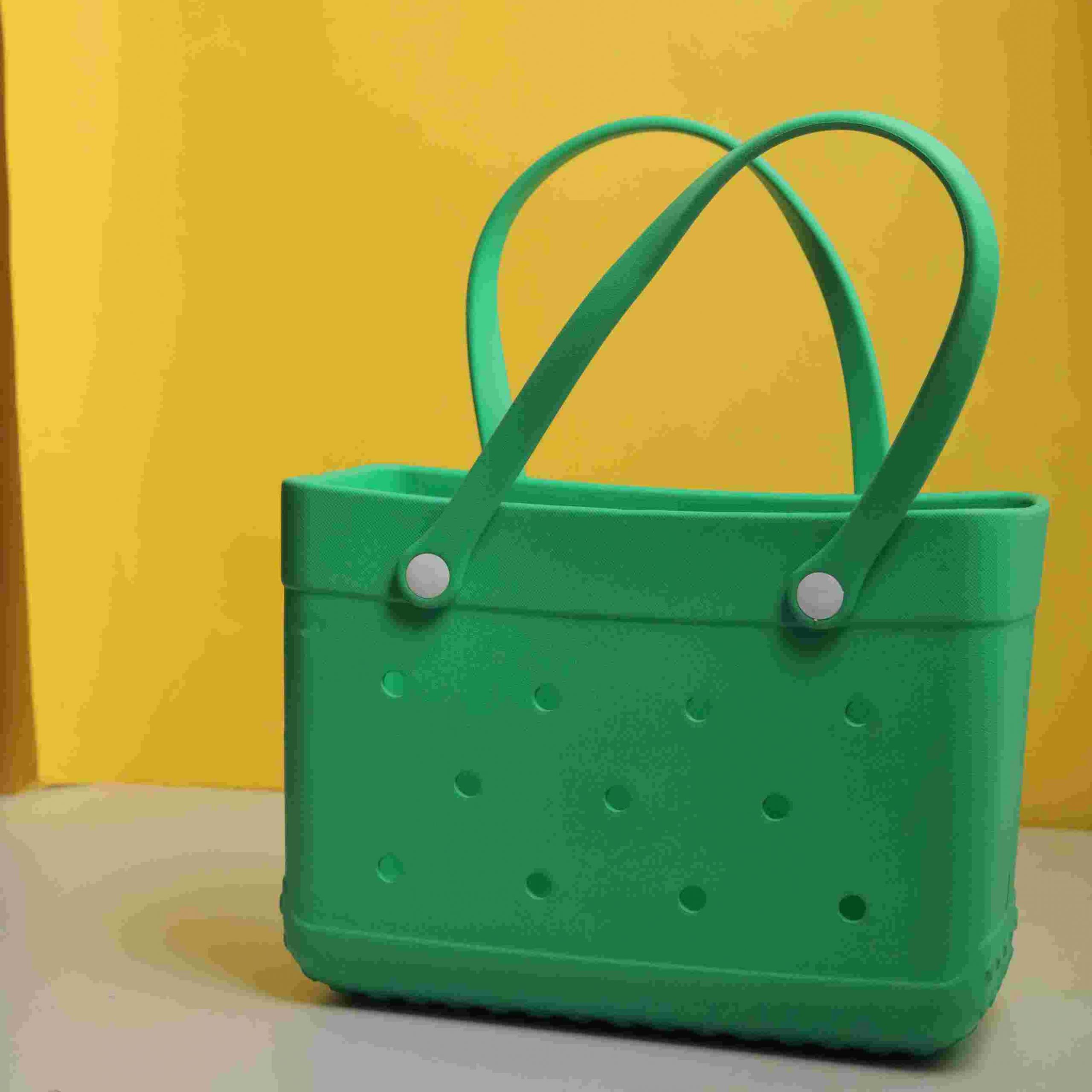 RAJ_1485 Waterproof Silicone Tote Bag Lightweight & Washable 006 ( Green ) - Image 1