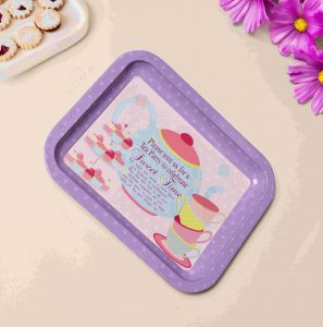 Mini Dessert-Themed Metal Serving Tray ( Pack Of 6 ) - Image 3