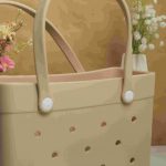 Waterproof Silicone Tote Bag Lightweight & Washable 006 ( Light Brown ) - Image 2
