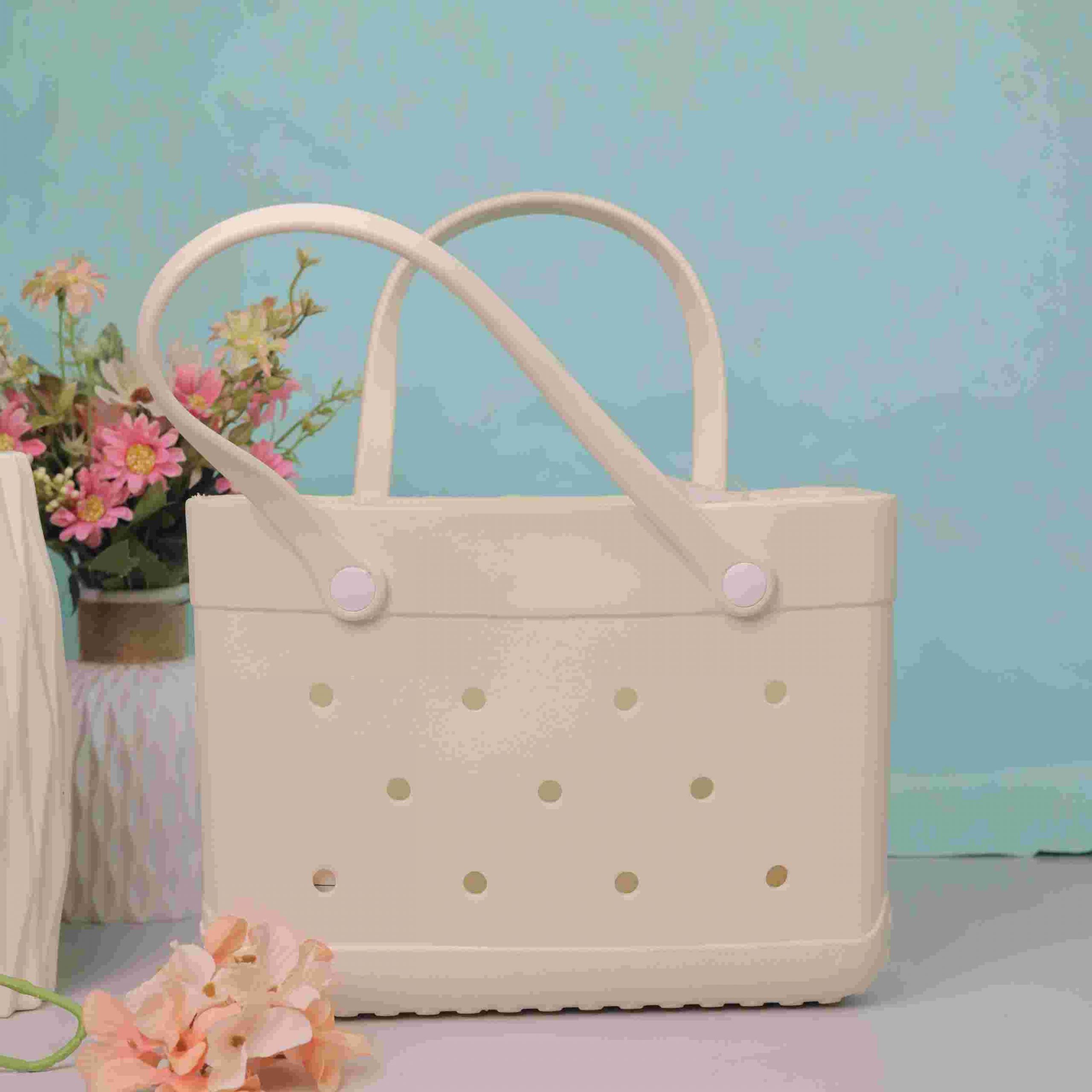 RAJ_1527 Waterproof Silicone Tote Bag Lightweight & Washable 006 ( White ) - Image 1