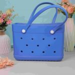 Waterproof Silicone Tote Bag Lightweight & Washable 006 ( Blue )